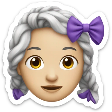 purple bow scarf sticker