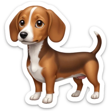 beagle dachshund mix sticker