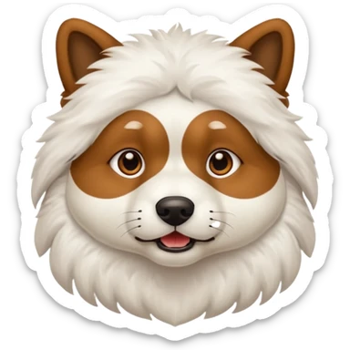 I want a brown Anjing kampung(talamian) with white furs from jaw below.  sticker