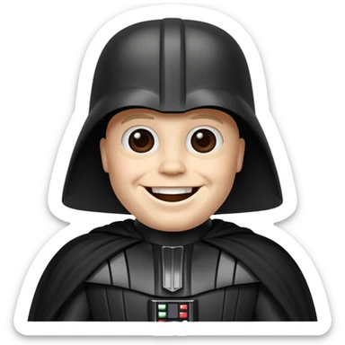 Darth Vader emoji celebrates happy  sticker