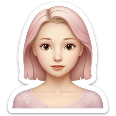 Cinematic Realistic Anna Shcherbakova figure skating Portrait, depicted with lifelike skin texture, subtle rosy undertones, and soft natural lighting that enhances the gentle contours of her face. sticker