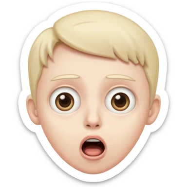 Shocked face sticker