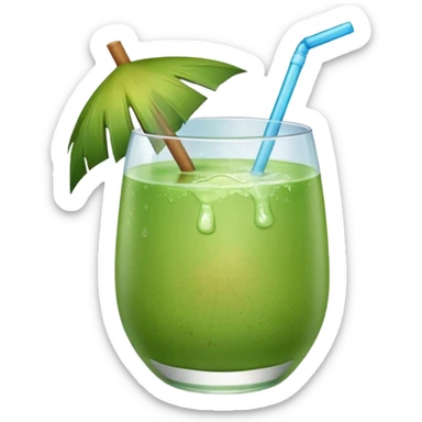 Green Coconut water sticker