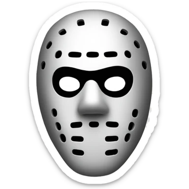 Black hockey mask，kanye west sticker