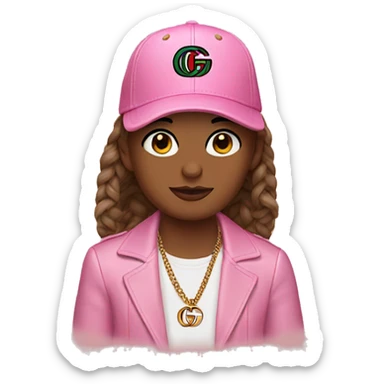 Single Pink gucci cap  sticker