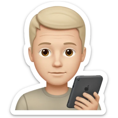 white male with tablet on hand and phone, digital and tech vibes, normal colors, no hat no brands sticker