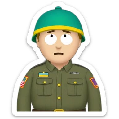 Cartman Deutsch army sticker