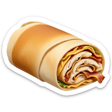 chicken and bacon wrap rolls sticker
