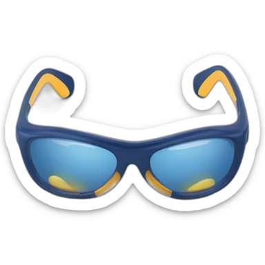 Bombero lentes ópticos azules  sticker