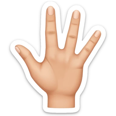 a pointer and thumb finger touching together sticker