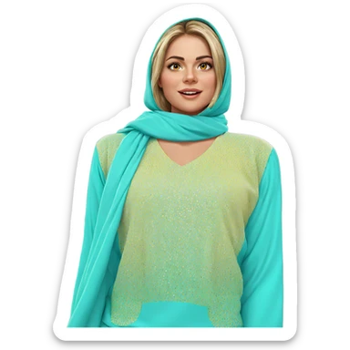 realistic solo girl portrait sticker