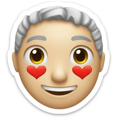 un diente en forma de corazón sticker