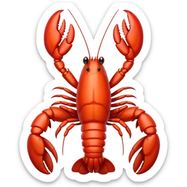  lobster white  sticker