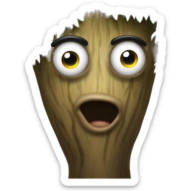 Tree with eyes in it sticker