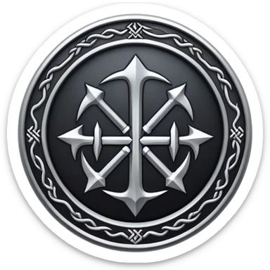 death metal nordic rune emblem sticker