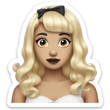 Melanie Martinez With blonde and black hair half sticker