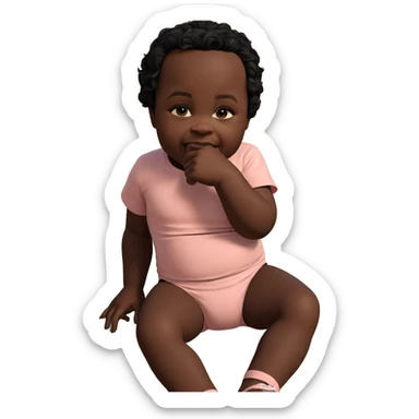 sitting solo in black underwear sticker