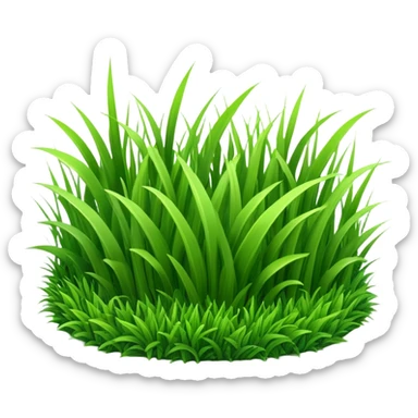 generate realistic grass in 3d style sticker