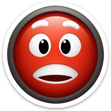 right mark in red background 2d look  sticker