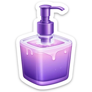 Shimmer handwash purple pastel sticker