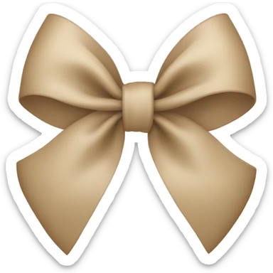 beige bow sticker