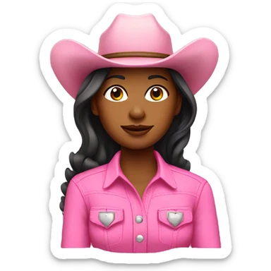 cowgirl in pink sticker