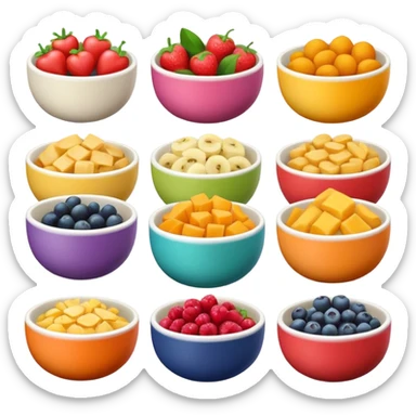 Foods in Bowls sticker