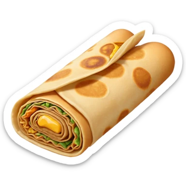 Paratha egg  roll single sticker