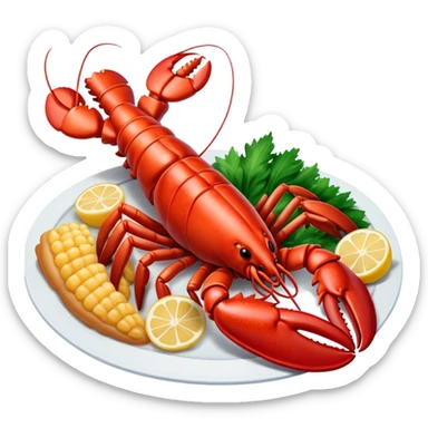 Lobster dinner sticker
