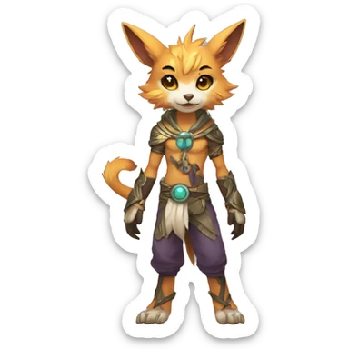 Anthro cool cute kawaii LiLaiRa-Vernid-Fakémon Full Body sticker