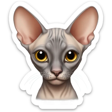 Sphynx cat closed one eye sticker