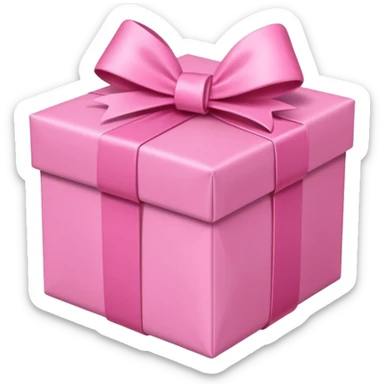 Pink present emoji smaller  sticker