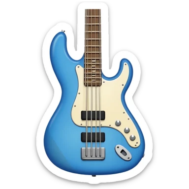 blue bass guitar sticker