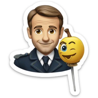 Macron pinocchio sticker