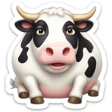 Morbidly Obese cow sticker