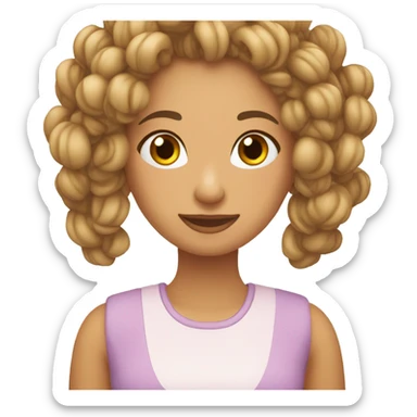 una chica guapa runia con pecas sticker