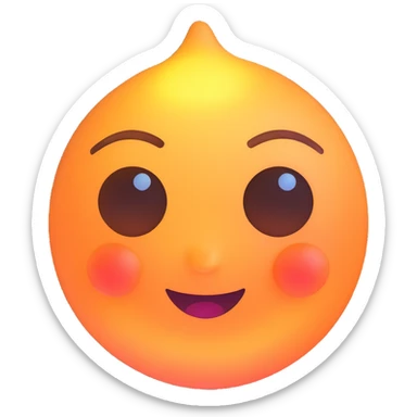soul emoji, glowing, ethereal sticker