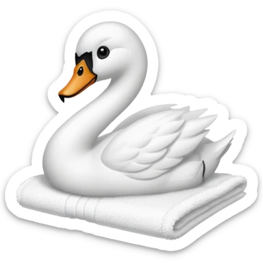 swan towel sticker