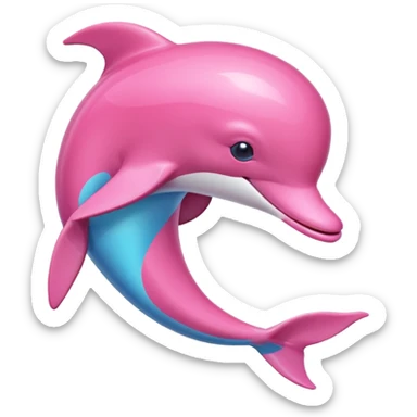 delfin rosado sticker