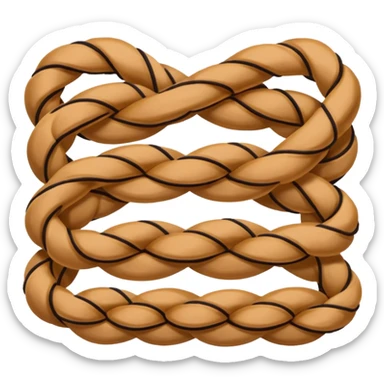 three interlaced cords sticker