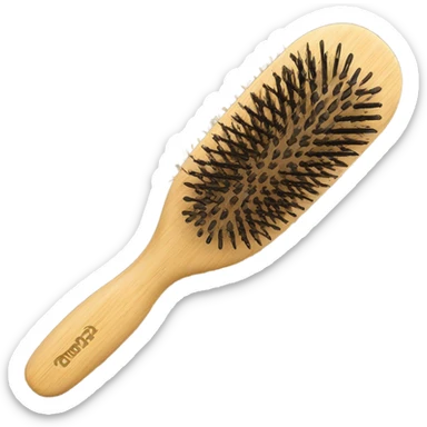 Bamboo hair brush sticker