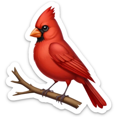 Ultra realistic detailed cardinal bird sticker