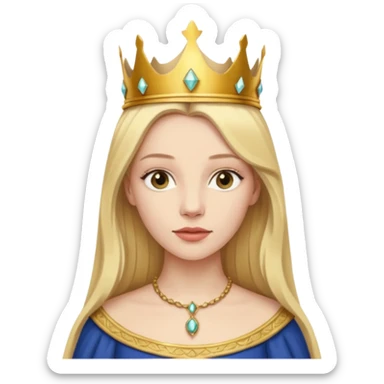 Elizabeth Woodville is the queen of York and looks like a blonde Rebecca Ferguson sticker