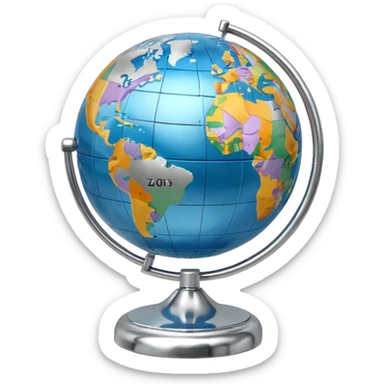 Time Zone Globe sticker