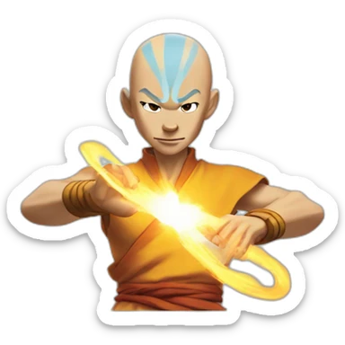 Aang bending air sticker