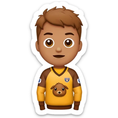 Poo emoji in a Hawthorn AFL jumper sticker
