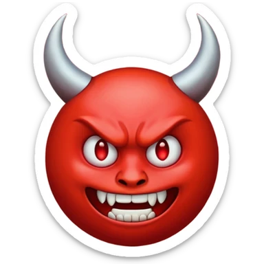 Red Iphone Demon Emoji sticker