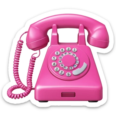 pink phone call caller id bubble sticker