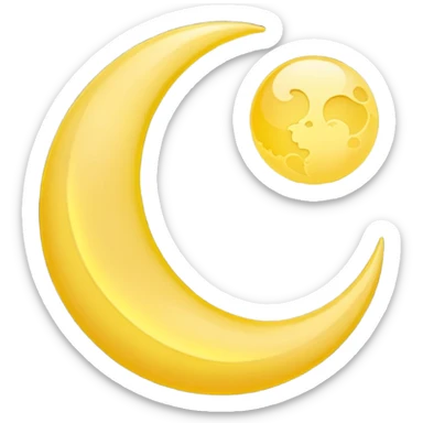Crescent moon sticker