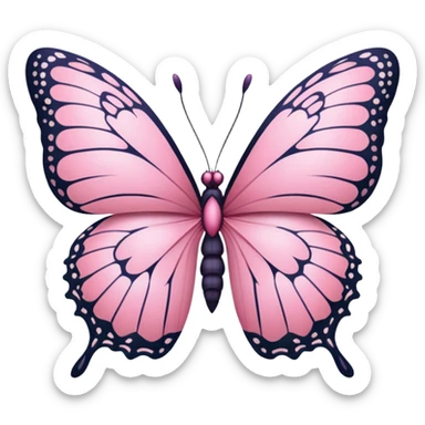 Pink butterfly emoji sticker